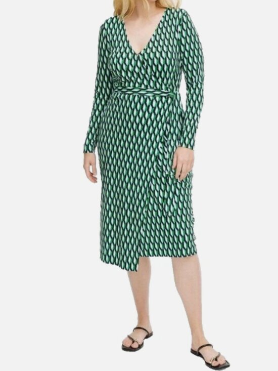 Diane Von Furstenberg Dresses & Skirts - Diane von Furstenberg X Target Long Sleeve Midi Wrap Dress Arrowhead Pattern XXL